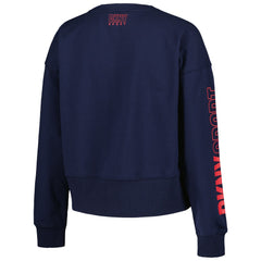 Cleveland Guardians DKNY Sport Women's Lily V-Neck Pullover Sweatshirt for sale