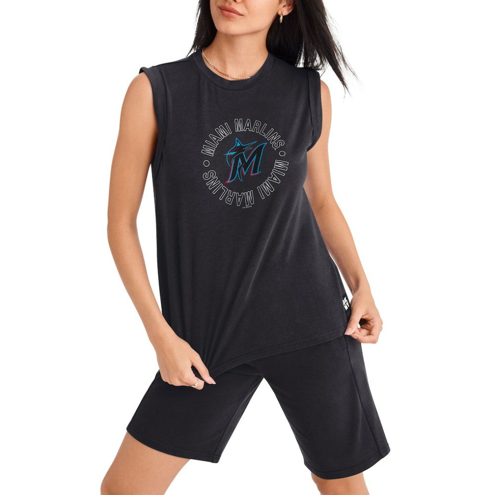 Miami Marlins DKNY Sport Women's Madison Tri-Blend Tank Top Online