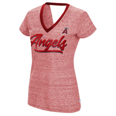 Los Angeles Angels Touch Women's Halftime Back Wrap Top V-Neck T-Shirt for sale