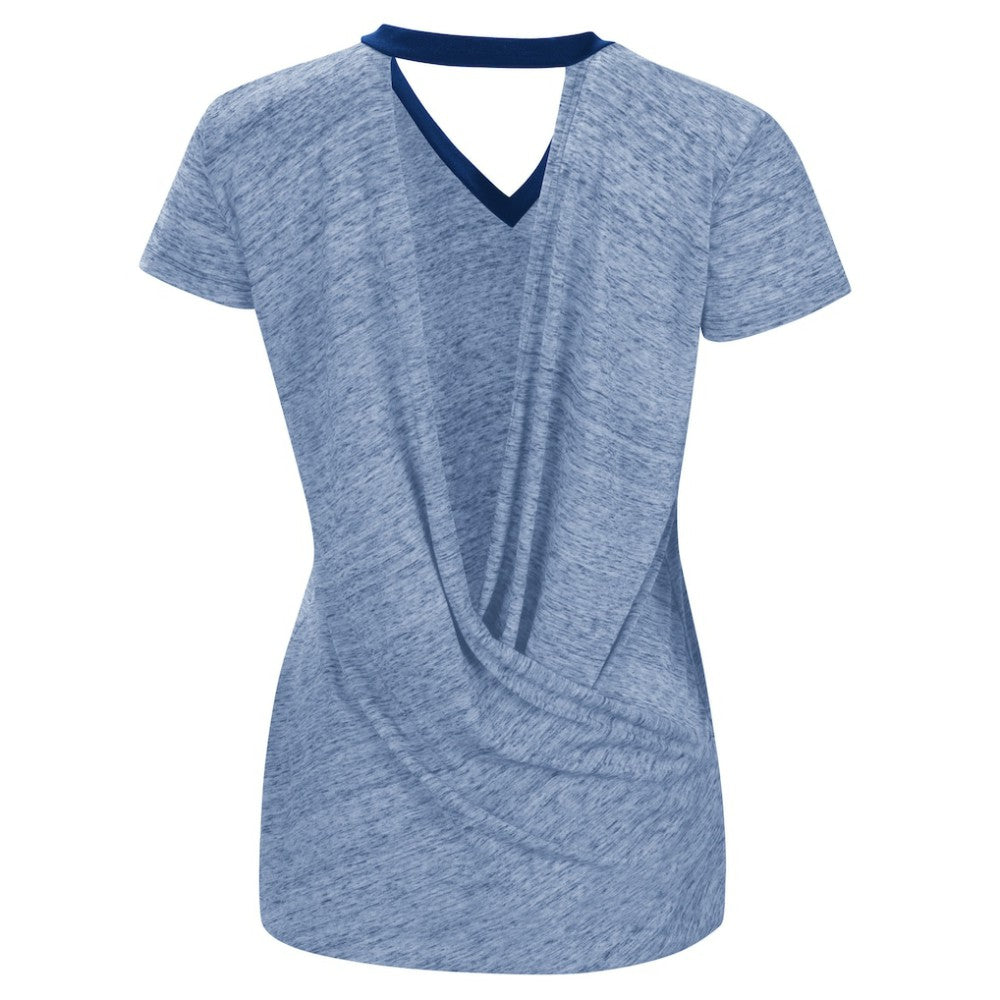 Chicago Cubs Touch Women's Halftime Back Wrap Top V-Neck T-Shirt Near Me