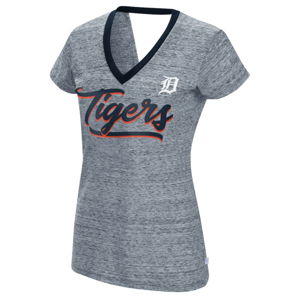 Detroit Tigers Touch Women's Halftime Back Wrap Top V-Neck T-Shirt for sale