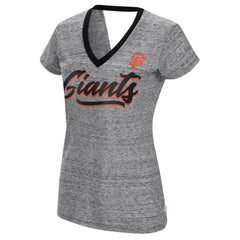San Francisco Giants Touch Women's Halftime Back Wrap Top V-Neck T-Shirt Clearance