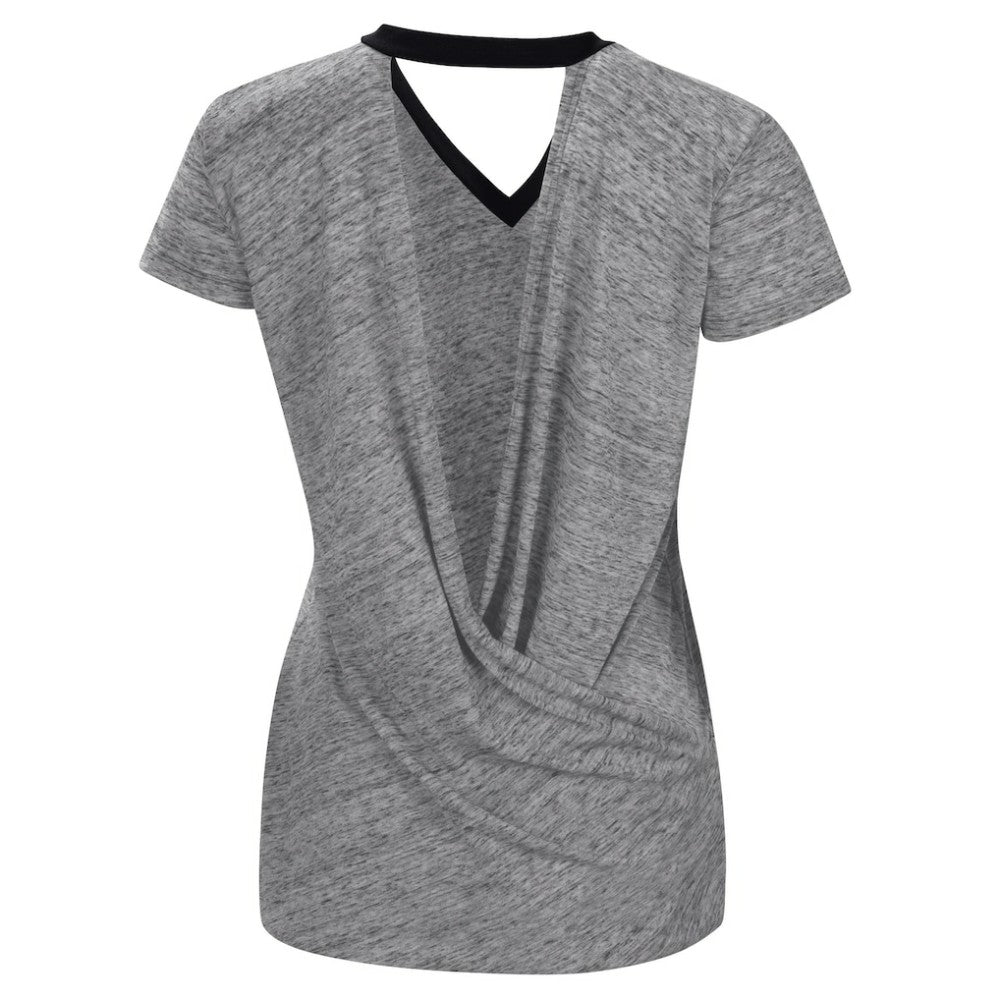 San Francisco Giants Touch Women's Halftime Back Wrap Top V-Neck T-Shirt Clearance