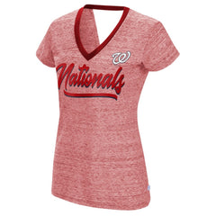 Washington Nationals Touch Women's Halftime Back Wrap Top V-Neck T-Shirt Sale