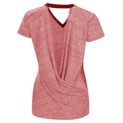 Washington Nationals Touch Women's Halftime Back Wrap Top V-Neck T-Shirt Sale