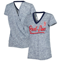 Boston Red Sox Touch Women's Halftime Back Wrap Top V-Neck T-Shirt Near Me
