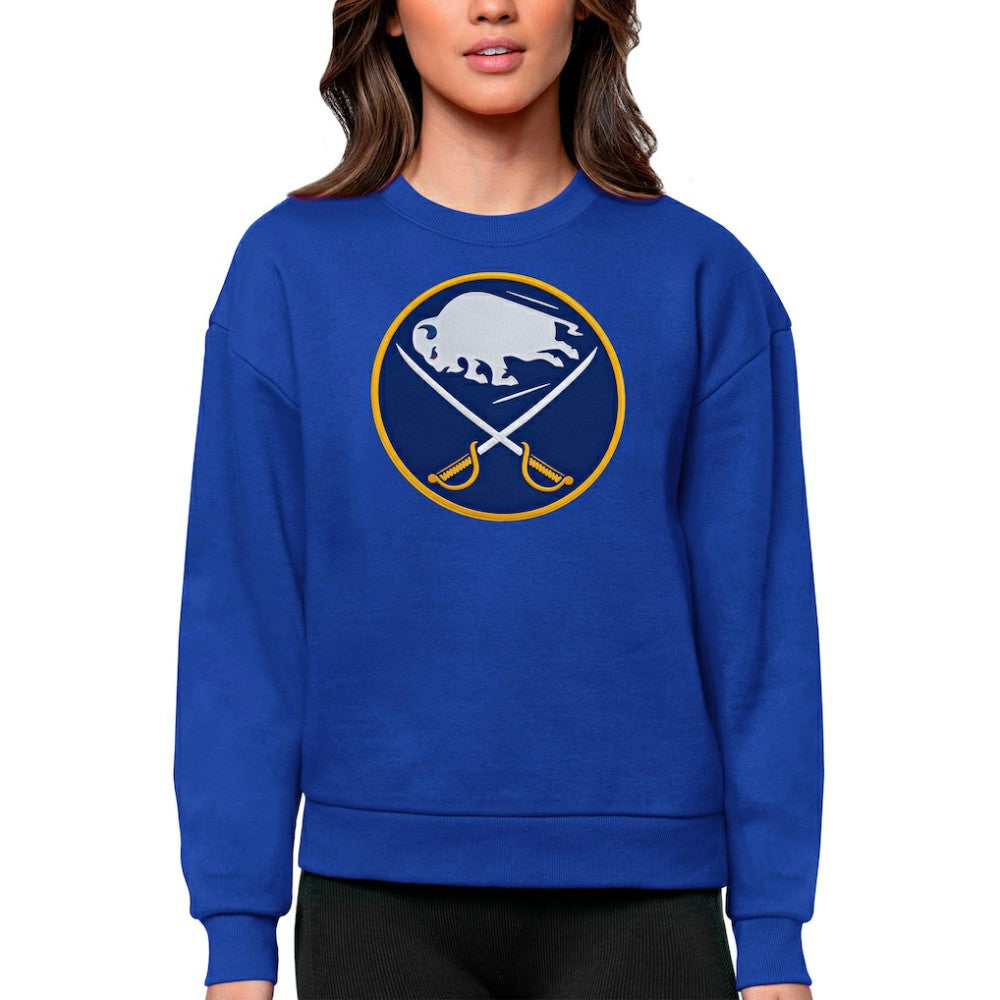 Buffalo Sabres - Antigua Women's Team Logo Victory Crewneck Pullover Sweatshirt Royal