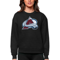 Colorado Avalanche - Antigua Women's Team Logo Victory Crewneck Pullover Sweatshirt Black