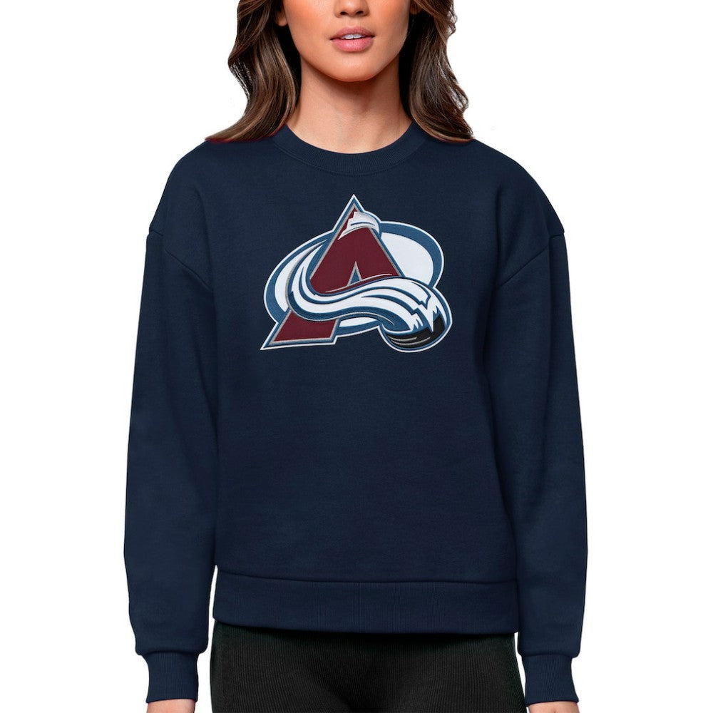 Colorado Avalanche - Antigua Women's Team Logo Victory Crewneck Pullover Sweatshirt Navy