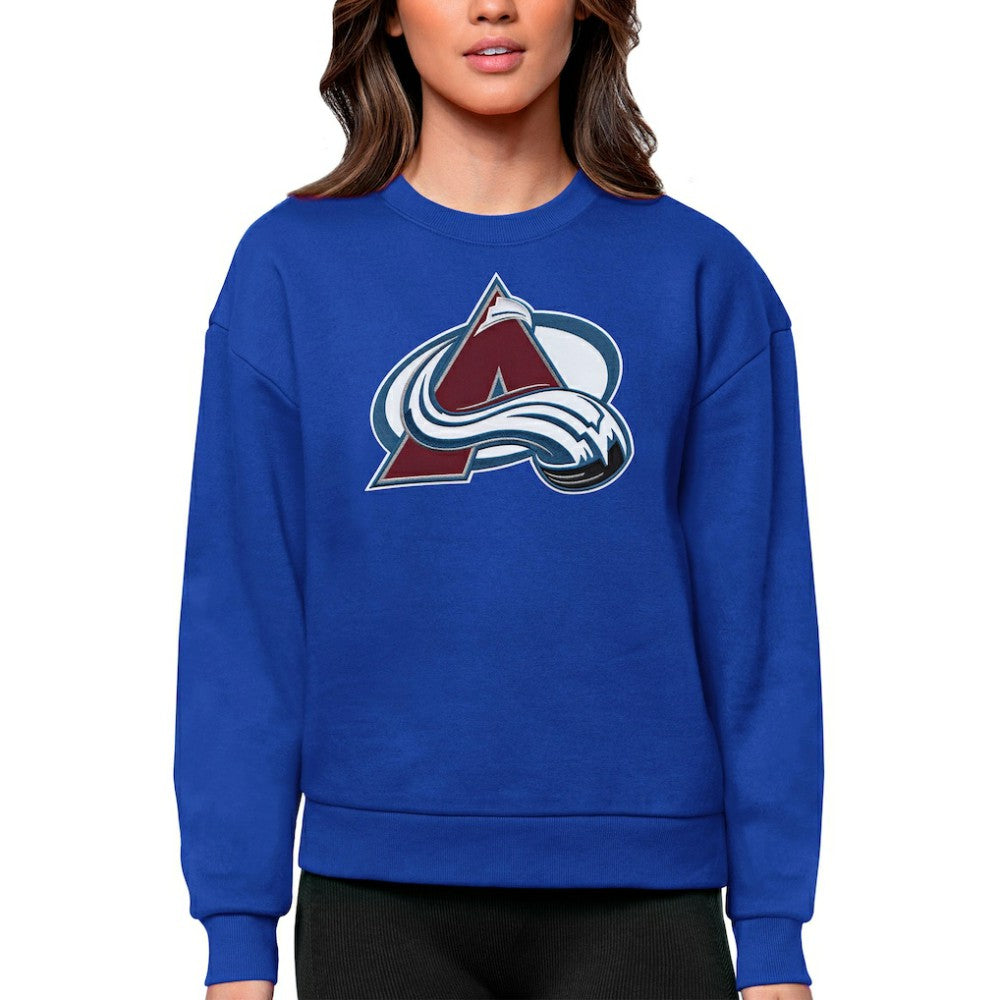 Colorado Avalanche - Antigua Women's Team Logo Victory Crewneck Pullover Sweatshirt Royal