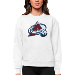 Colorado Avalanche - Antigua Women's Team Logo Victory Crewneck Pullover Sweatshirt White