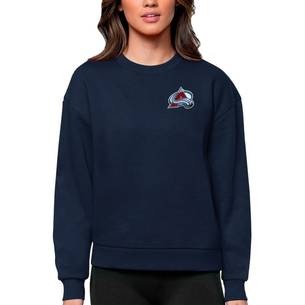 Colorado Avalanche - Antigua Women's Victory Crewneck Pullover Sweatshirt Navy