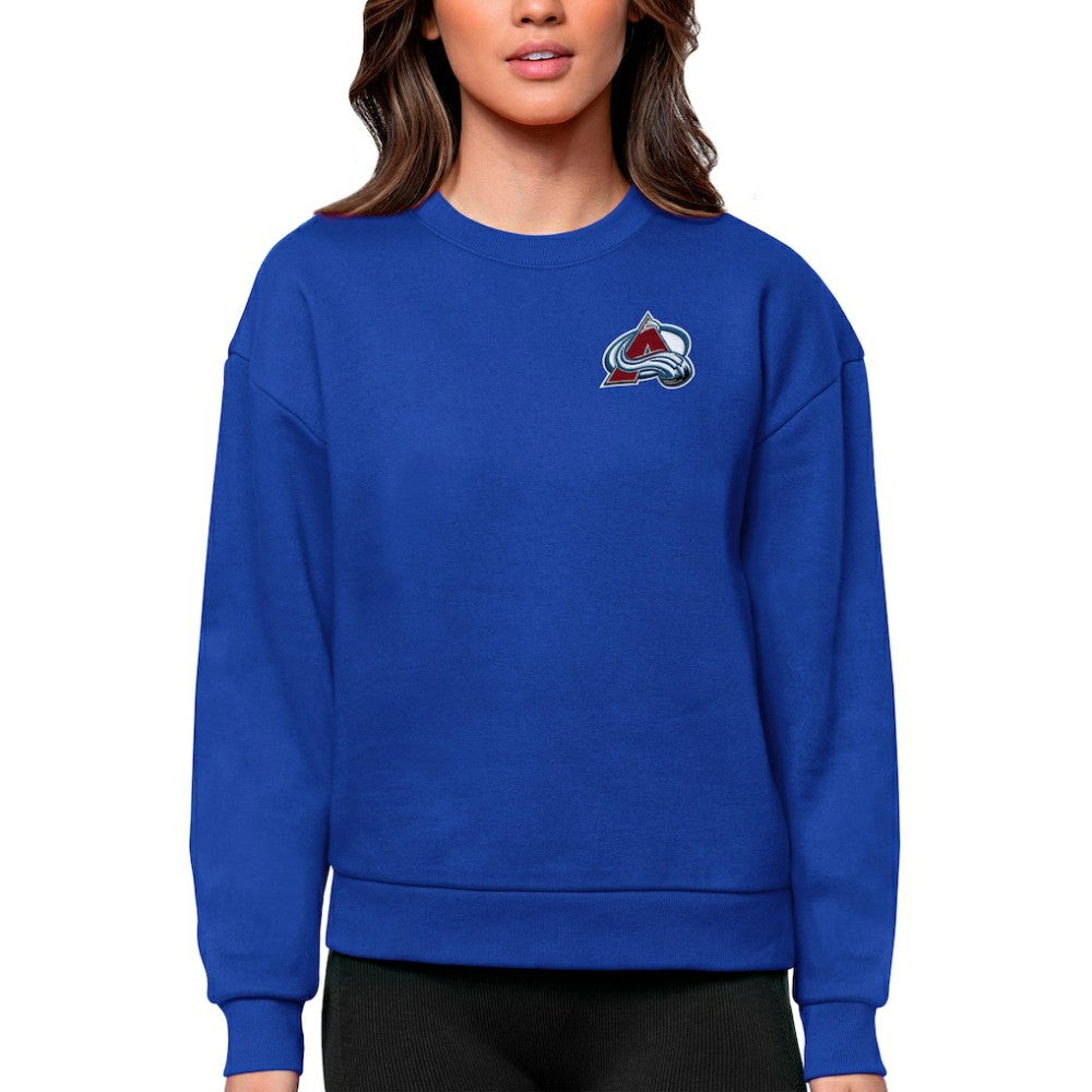 Colorado Avalanche - Antigua Women's Victory Crewneck Pullover Sweatshirt Royal