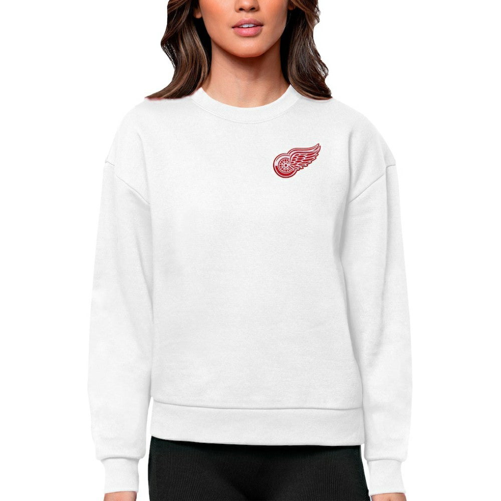 Detroit Red Wings - Antigua Women's Victory Crewneck Pullover Sweatshirt White