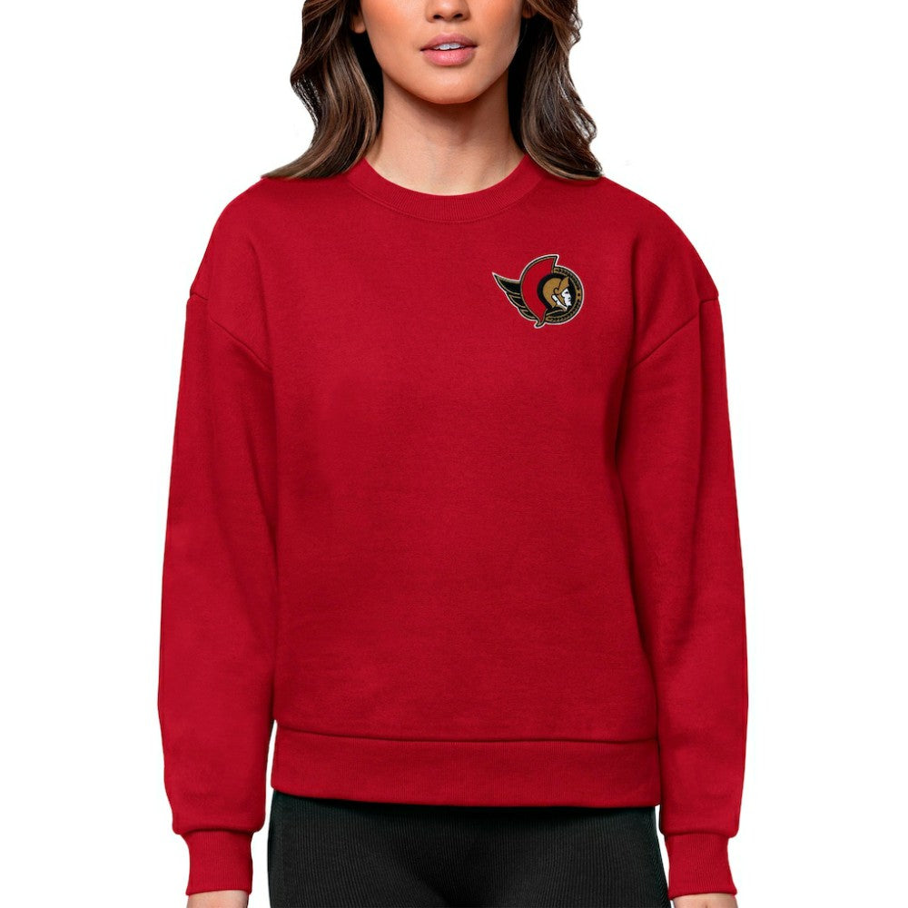 Ottawa Senators - Antigua Women's Victory Crewneck Pullover Sweatshirt Red