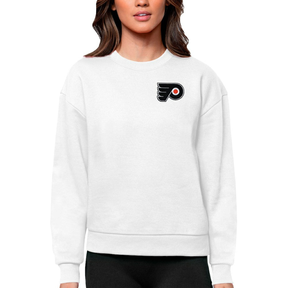 Philadelphia Flyers - Antigua Women's Victory Crewneck Pullover Sweatshirt White