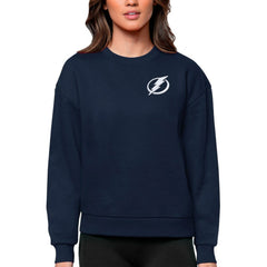 Tampa Bay Lightning - Antigua Women's Victory Crewneck Pullover Sweatshirt Navy