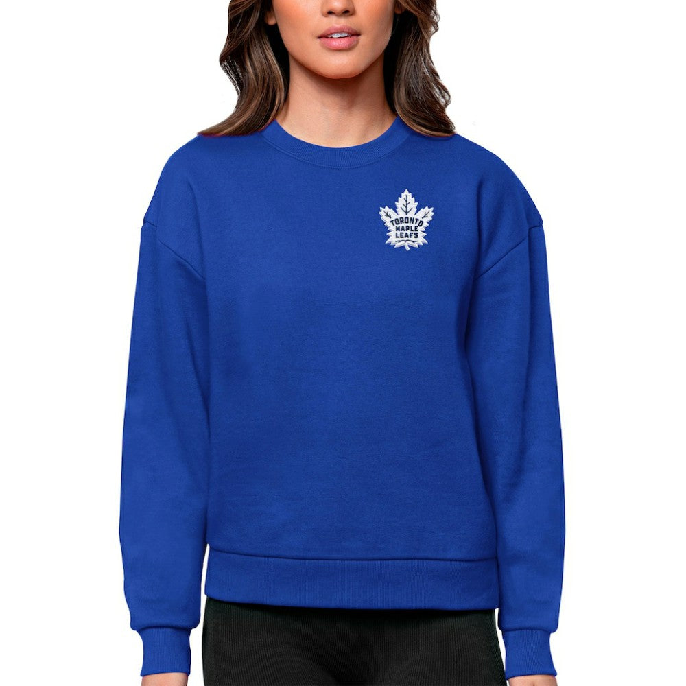 Toronto Maple Leafs - Antigua Women's Victory Crewneck Pullover Sweatshirt Royal