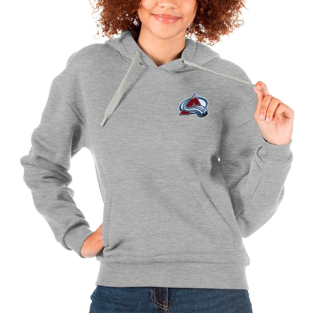 Colorado Avalanche - Antigua Women's Victory Pullover Hoodie Heather Gray