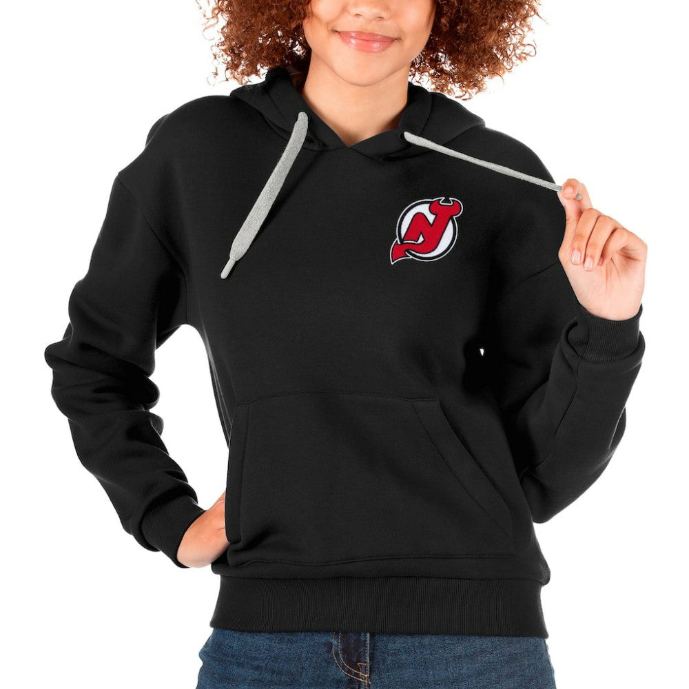 New Jersey Devils - Antigua Women's Victory Pullover Hoodie Black