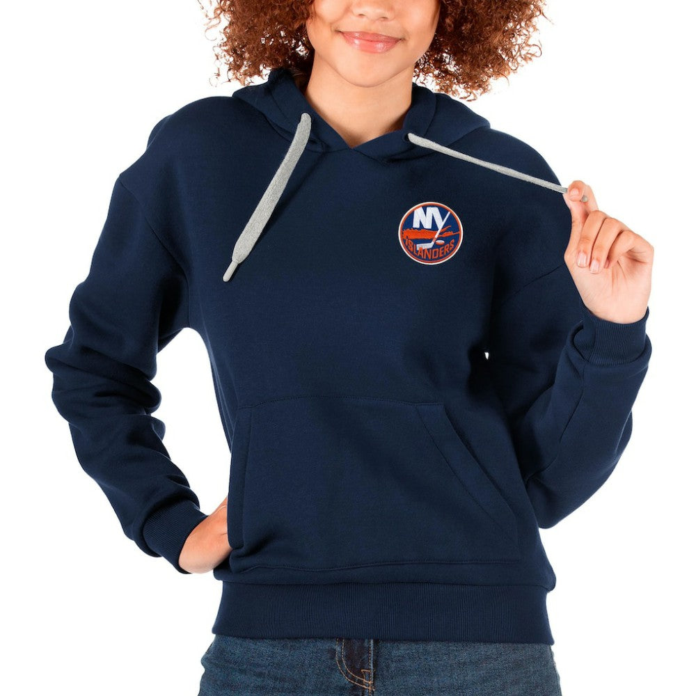 New York Islanders - Antigua Women's Victory Pullover Hoodie Navy