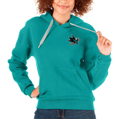 San Jose Sharks - Antigua Women's Victory Pullover Hoodie Teal