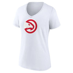 NBA - Atlanta Hawks Women's Logo V-Neck T-Shirt - White