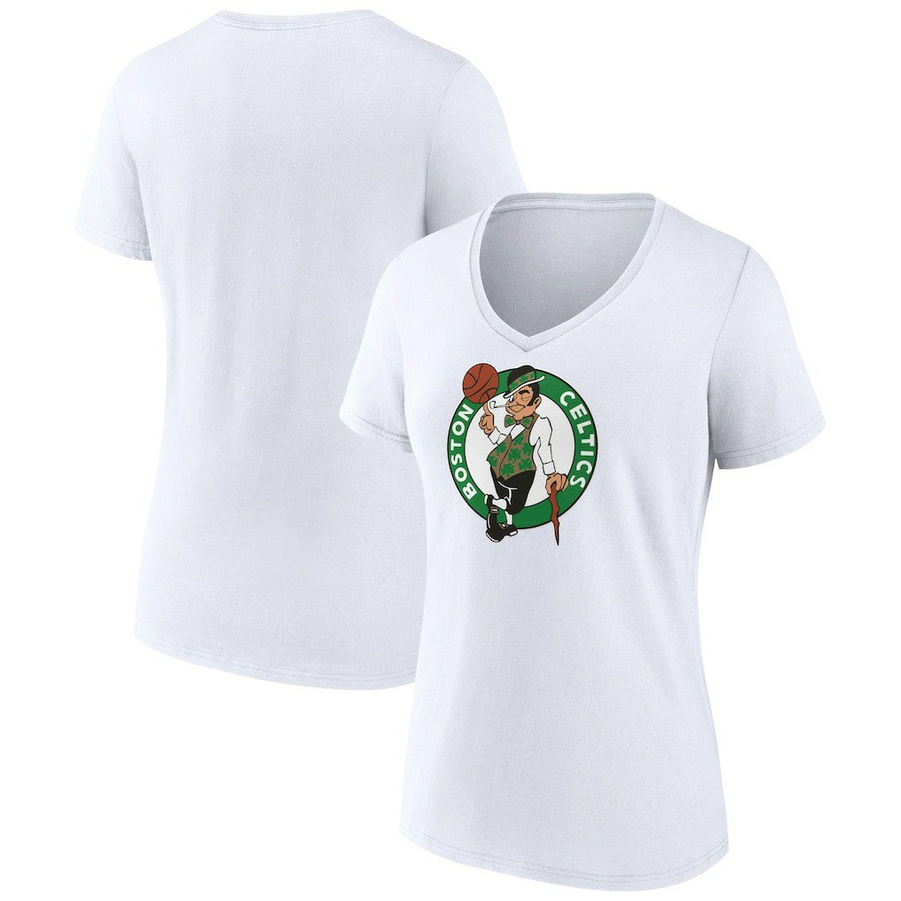 NBA - Boston Celtics Women's Logo V-Neck T-Shirt - White
