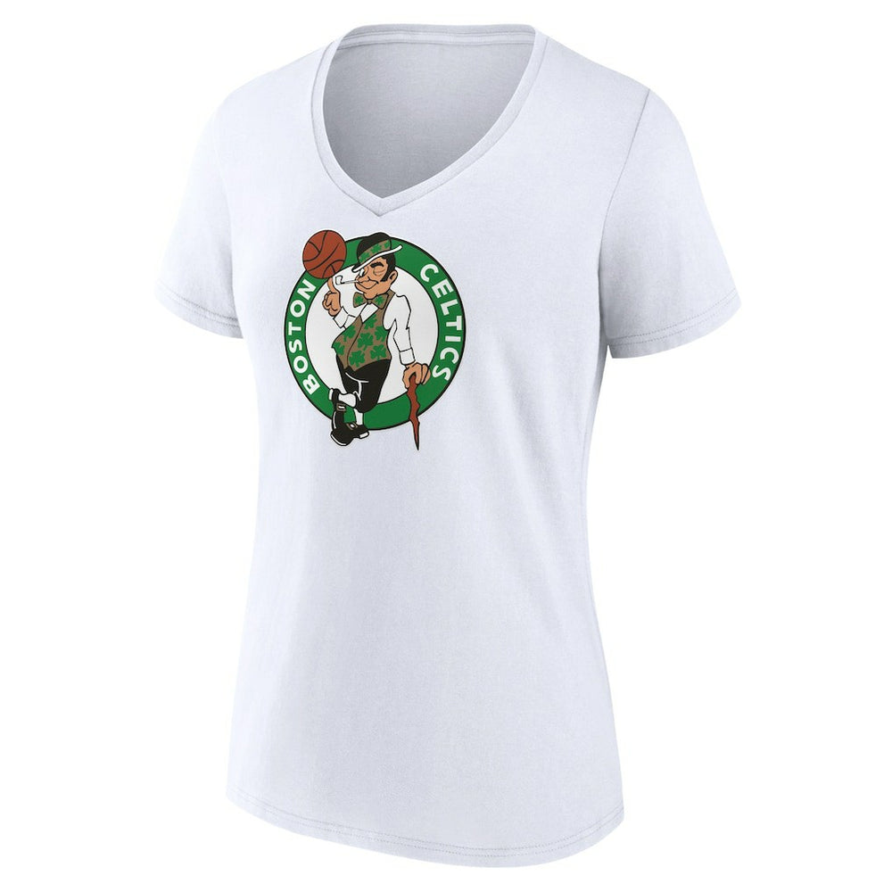 NBA - Boston Celtics Women's Logo V-Neck T-Shirt - White