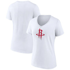 NBA - Houston Rockets Women's Logo V-Neck T-Shirt - White