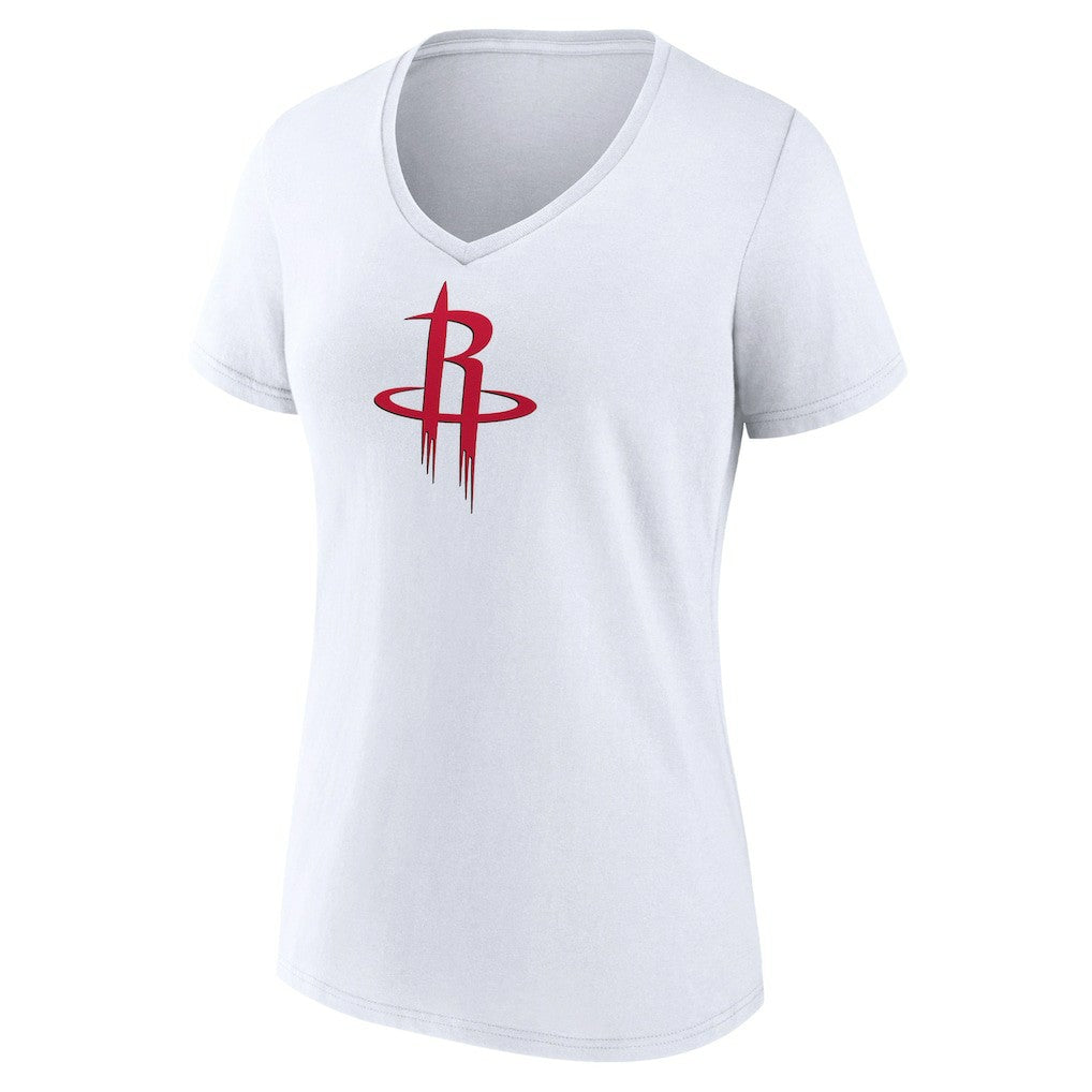 NBA - Houston Rockets Women's Logo V-Neck T-Shirt - White