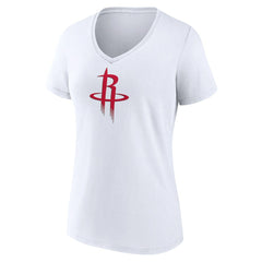 NBA - Houston Rockets Women's Logo V-Neck T-Shirt - White