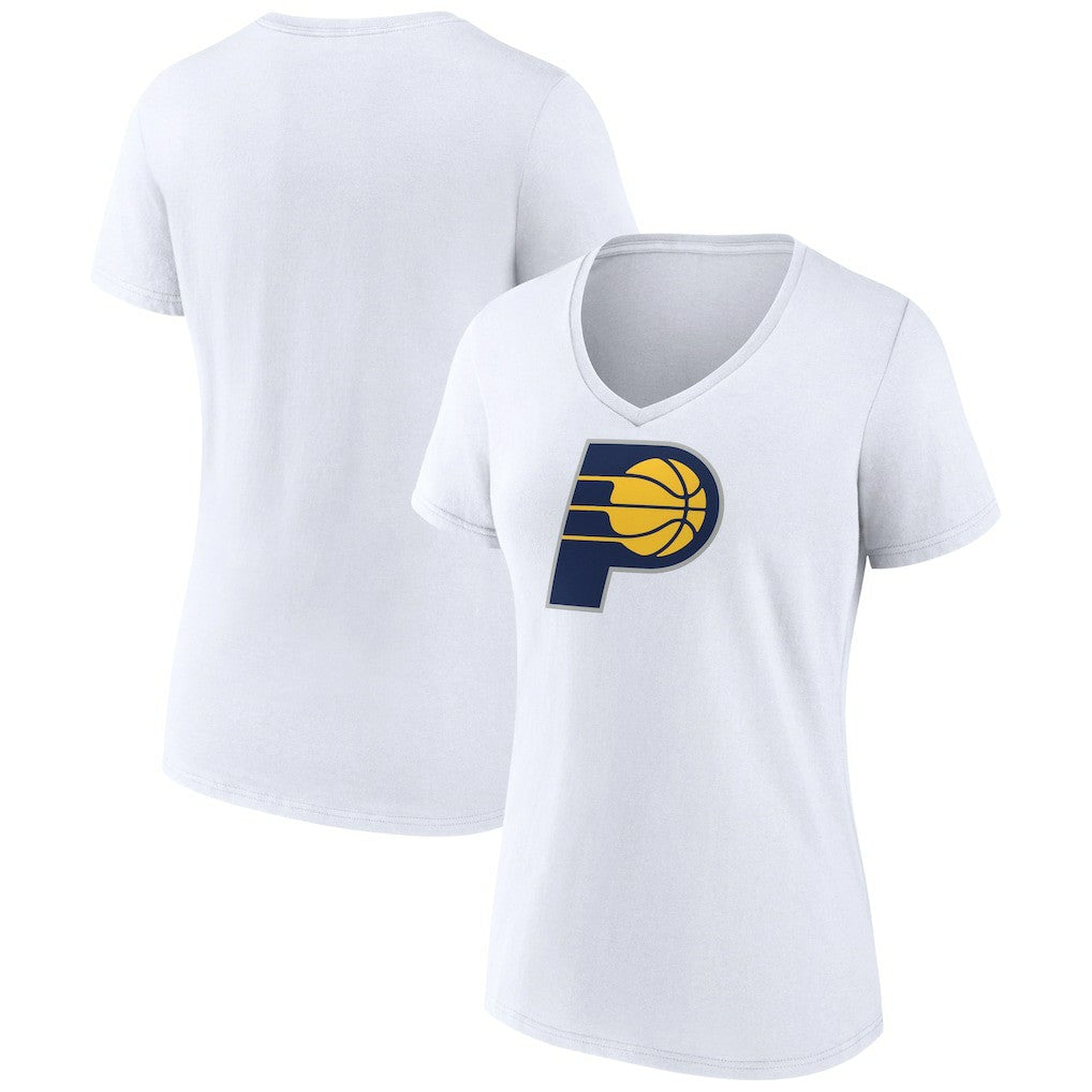 NBA - Indiana Pacers Women's Logo V-Neck T-Shirt - White