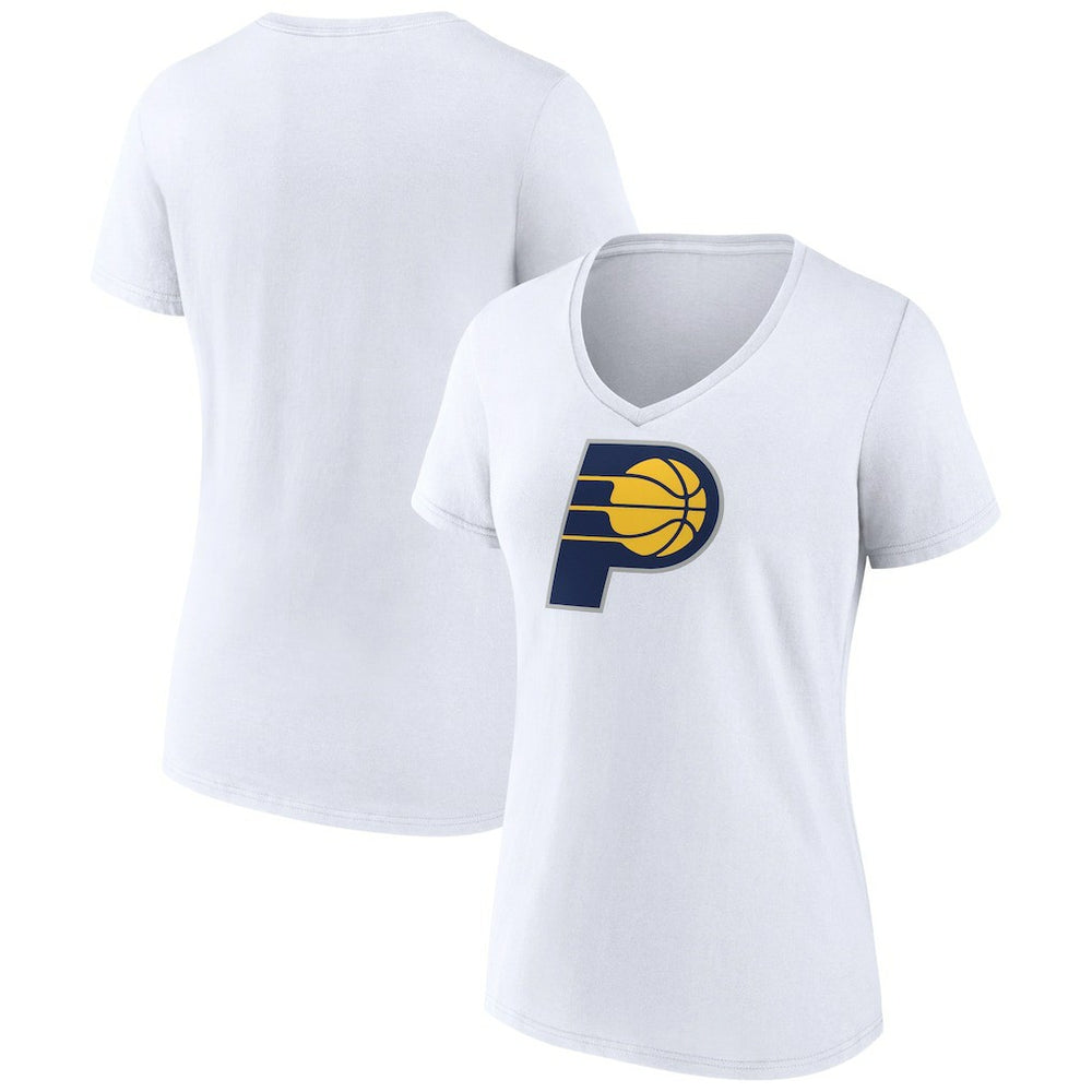 NBA - Indiana Pacers Women's Logo V-Neck T-Shirt - White