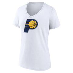 NBA - Indiana Pacers Women's Logo V-Neck T-Shirt - White