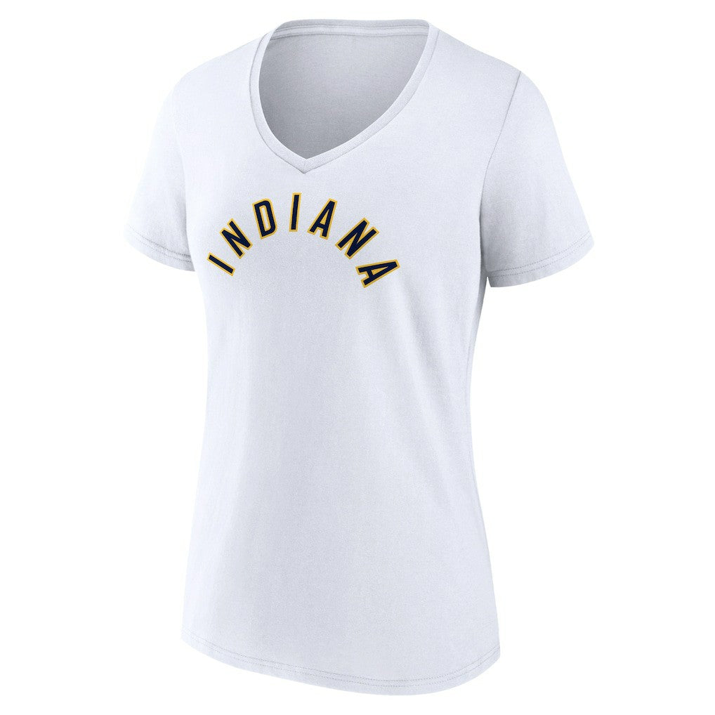 NBA - Indiana Pacers Women's Wordmark V-Neck T-Shirt - White