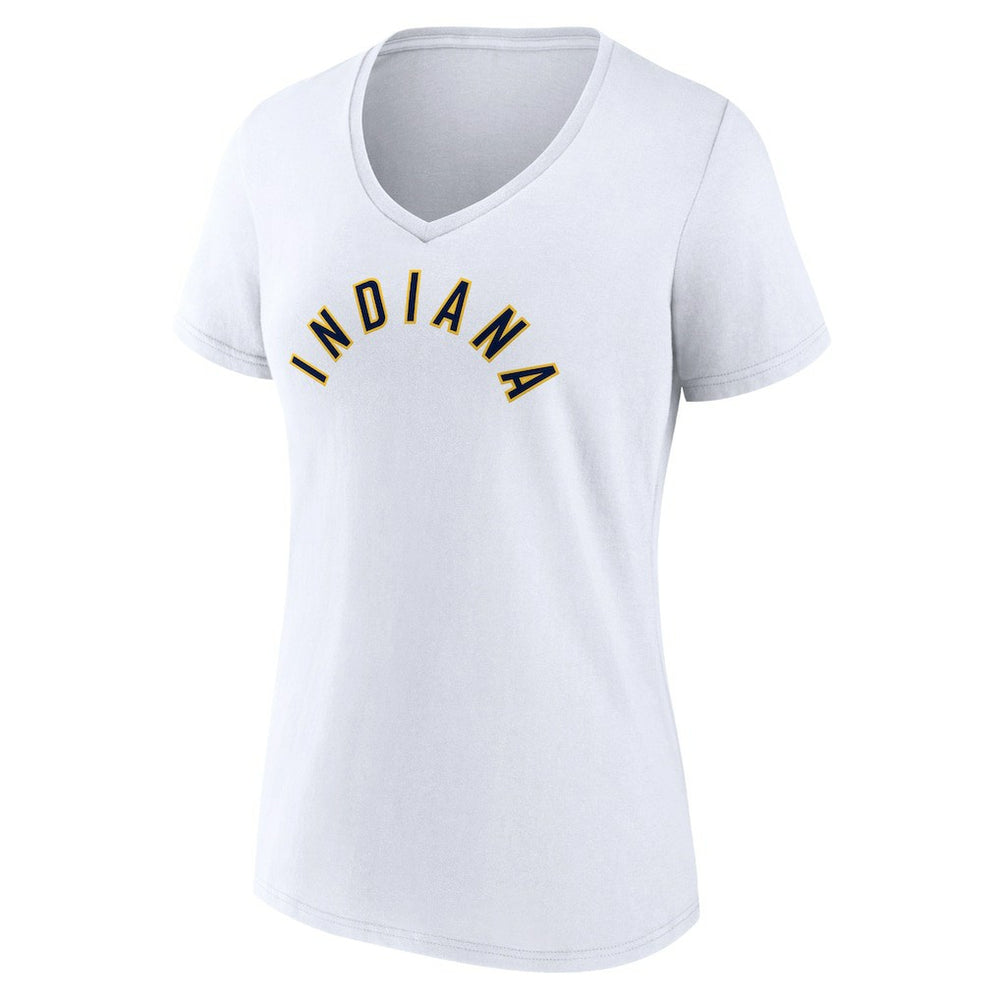 NBA - Indiana Pacers Women's Wordmark V-Neck T-Shirt - White