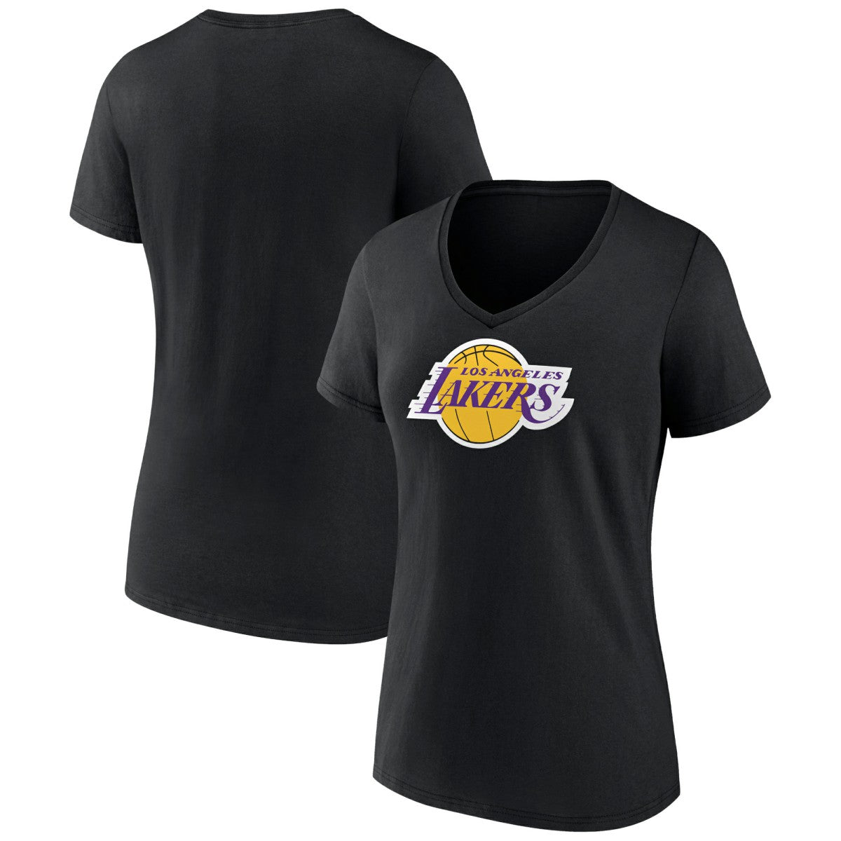 NBA - Los Angeles Lakers Women's Logo V-Neck T-Shirt - Black