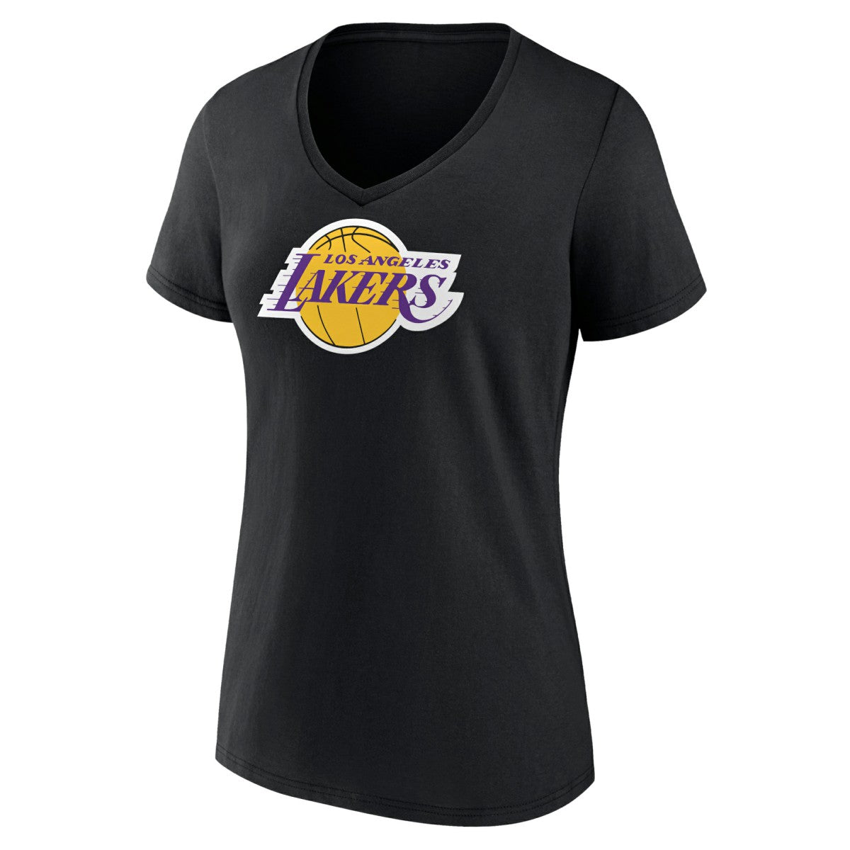 NBA - Los Angeles Lakers Women's Logo V-Neck T-Shirt - Black