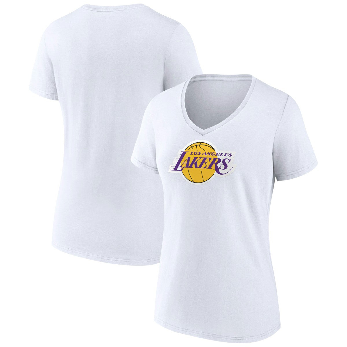 NBA - Los Angeles Lakers Women's Logo V-Neck T-Shirt - White