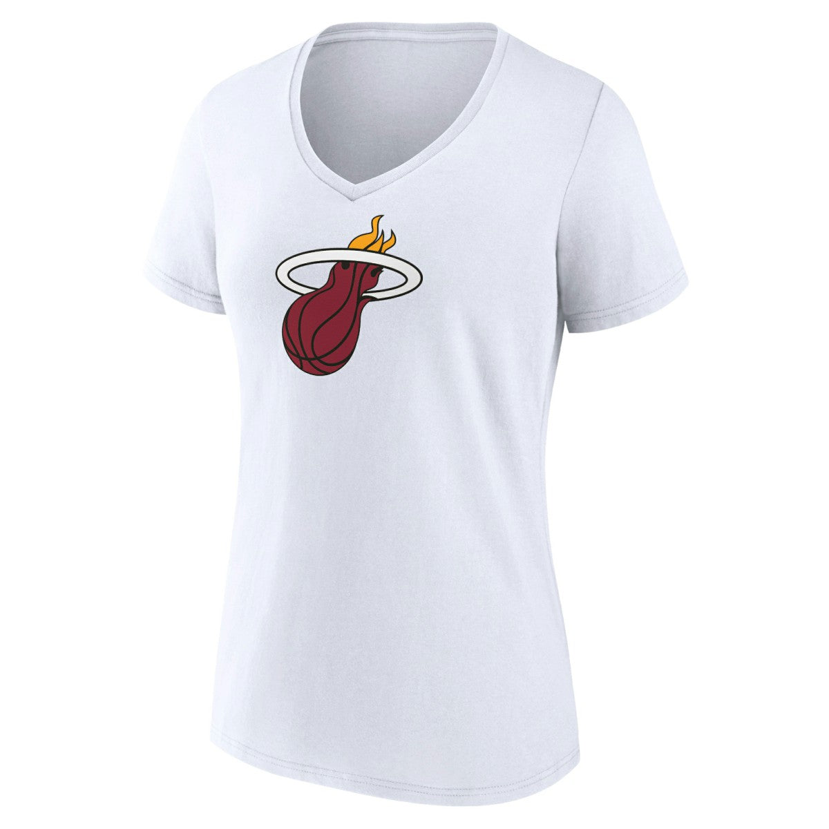NBA - Miami Heat Women's Logo V-Neck T-Shirt - White