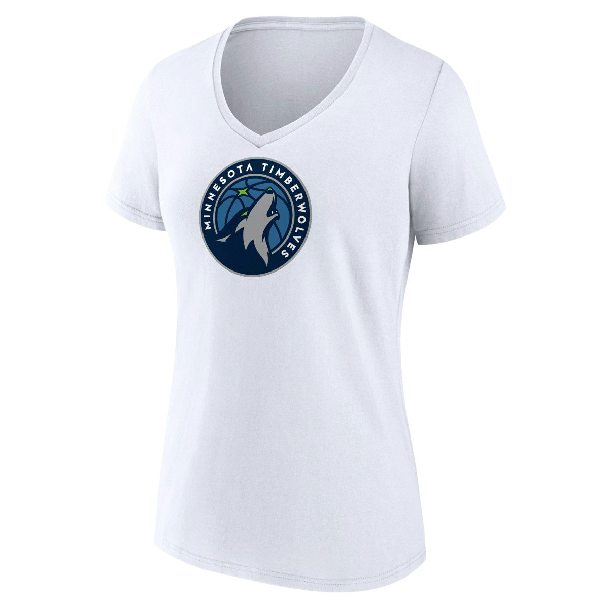 NBA - Minnesota Timberwolves Women's Logo V-Neck T-Shirt - White