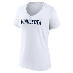 NBA - Minnesota Timberwolves Women's Wordmark V-Neck T-Shirt - White