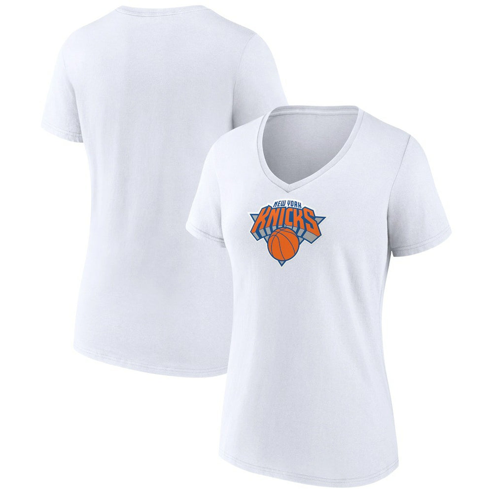 NBA - New York Knicks Women's Logo V-Neck T-Shirt - White
