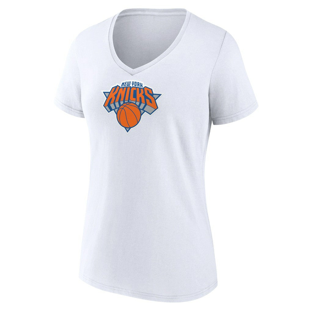 NBA - New York Knicks Women's Logo V-Neck T-Shirt - White