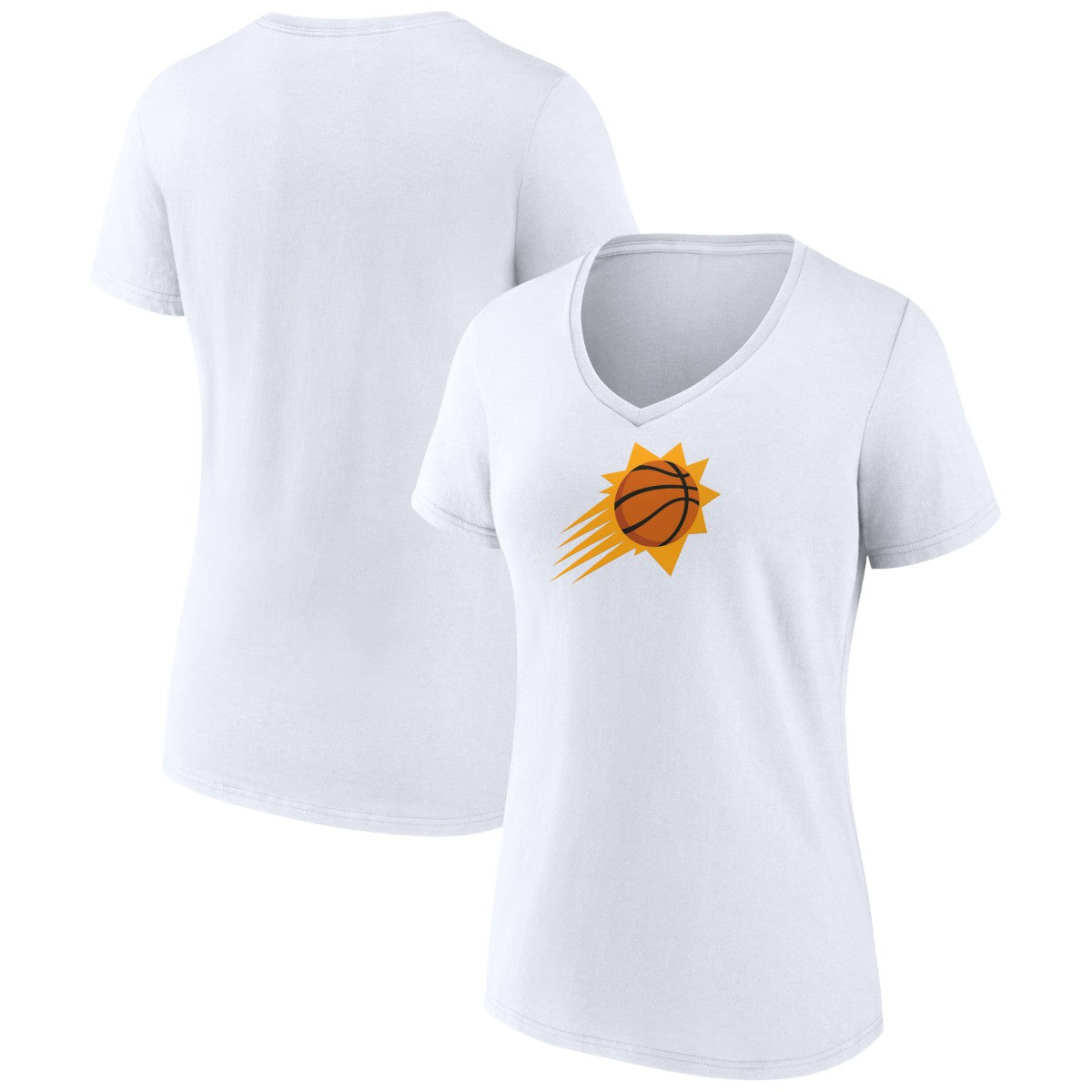 NBA - Phoenix Suns Women's Primary Logo V-Neck T-Shirt - White