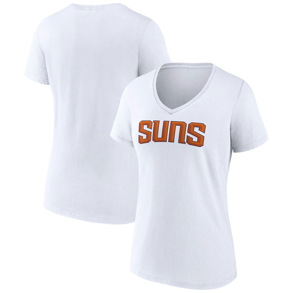 NBA - Phoenix Suns Women's Wordmark V-Neck T-Shirt - White
