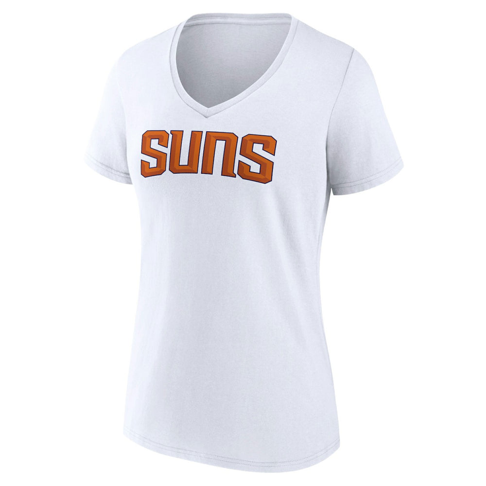 NBA - Phoenix Suns Women's Wordmark V-Neck T-Shirt - White
