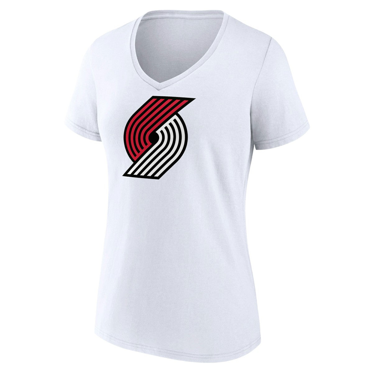 NBA - Portland Trail Blazers Women's Logo V-Neck T-Shirt - White