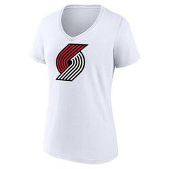 NBA - Portland Trail Blazers Women's Logo V-Neck T-Shirt - White